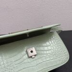 Balenciaga Gossip Croc-Embossed Top Handle Bag – Structured Baguette Style