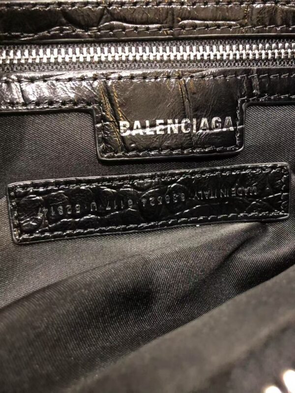 Balenciaga Le Cagole Rhinestone Croc-Embossed Shoulder Bag – VIP Edition