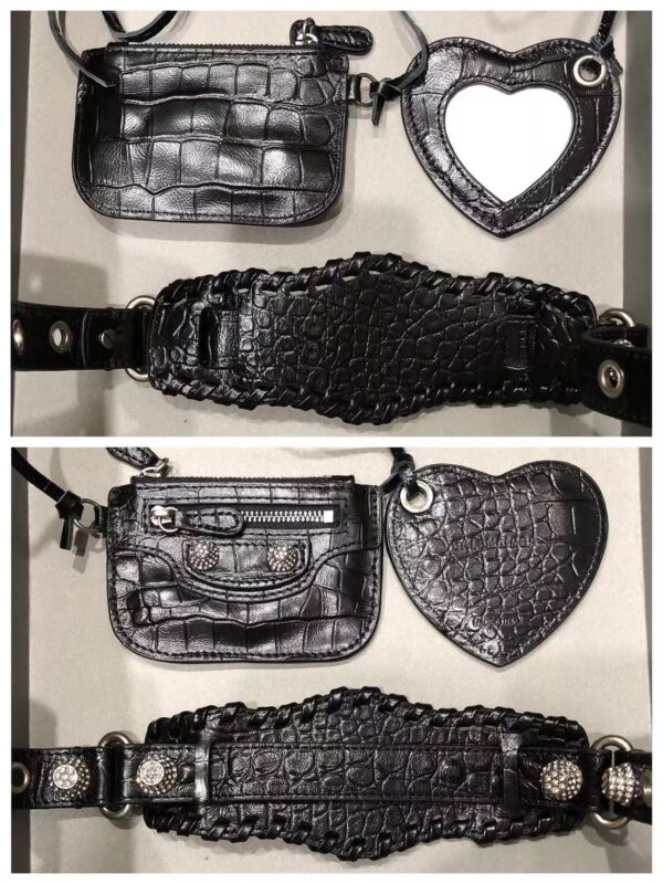 Balenciaga Le Cagole Rhinestone Croc-Embossed Shoulder Bag – VIP Edition